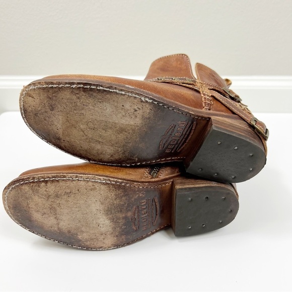 Bed Stu Germinate Boots Studded Ankle Booties Western Tan Boho Size 6 - Picture 4 of 7